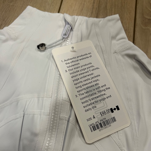 White Lululemon Define Jacket - Picture 3 of 6